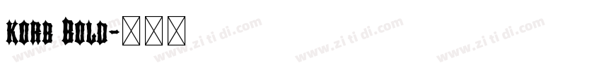 korb Bold字体转换